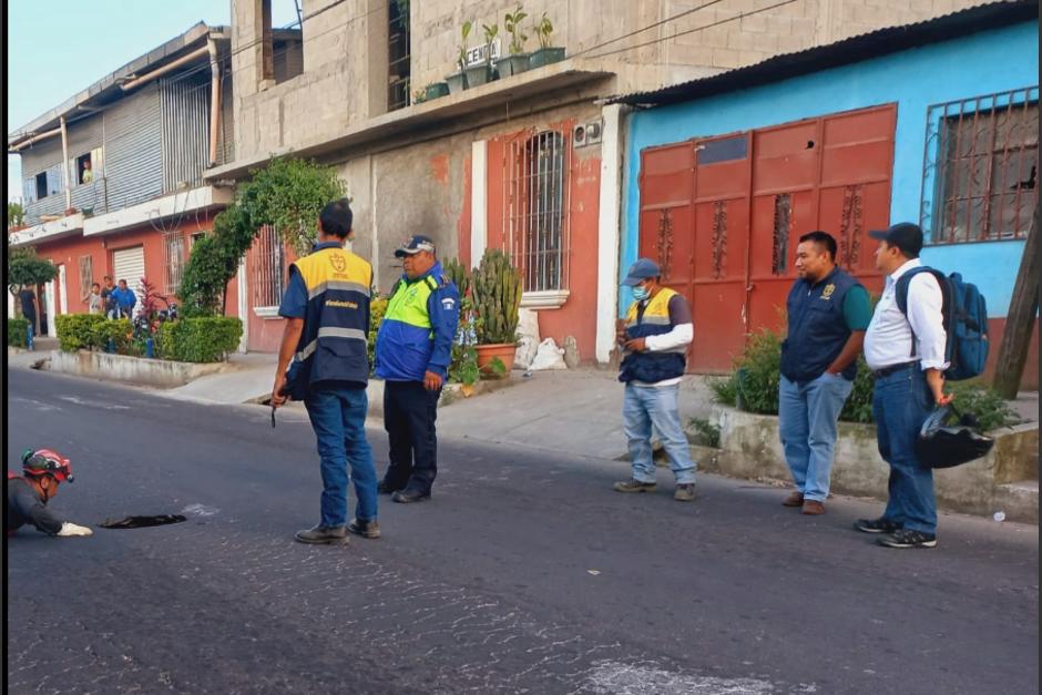 Reportan un nuevo hundimiento en Villa Nueva, esta vez en la zona 4 de ese municipio. (Foto: Tu Villa Nueva)