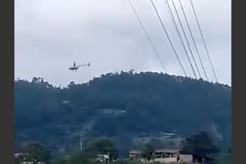 Captan el momento exacto en que un helicóptero se desploma en Joayabaj, El Quiché- (Foto: Captura de video)