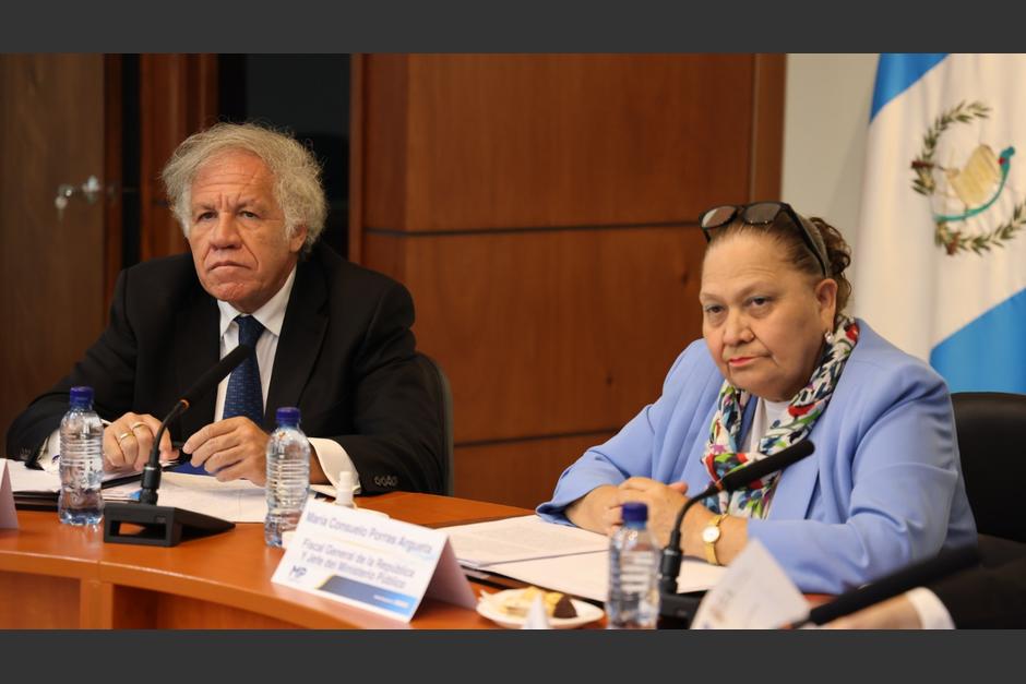 El jefe de la OEA, Luis Almagro, sostuvo una reunión con la Fiscal General Consuelo Porras. (Foto: MP)