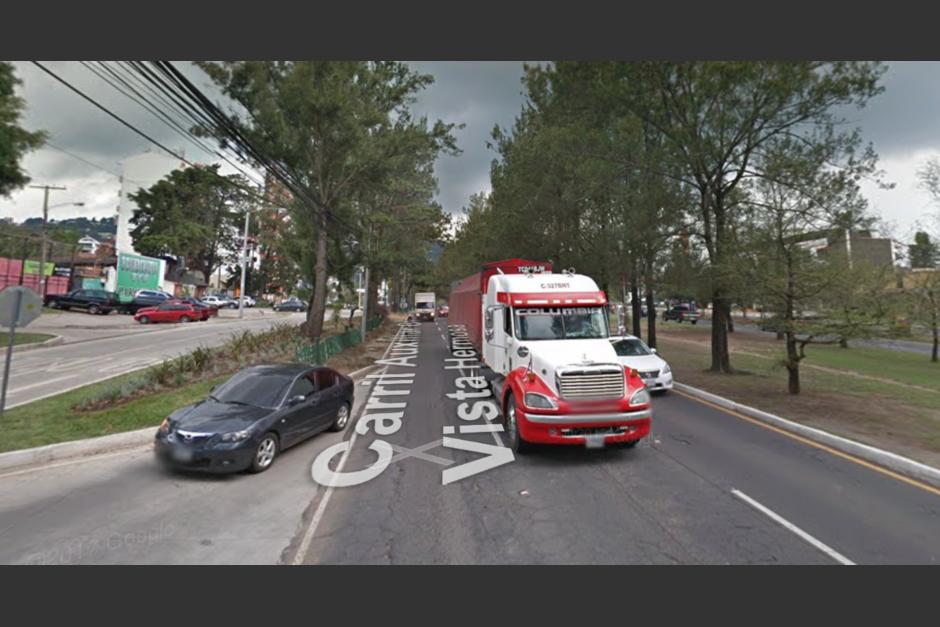 Anuncian cambio de vías en la 21 avenida del bulevar Vista Hermosa en la zona 15. (Foto: Google Maps)