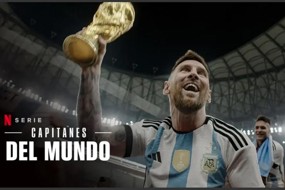 El argentino Leo Messi, en la portada de la serie 'Capitanes del Mundo'. (Foto: Netflix)