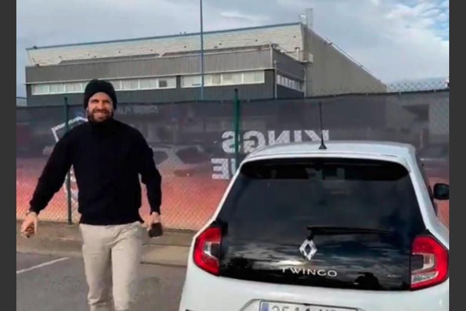 Gerard Piqué llegó a la Kings League conduciendo un Twingo. (Foto: redes sociales)