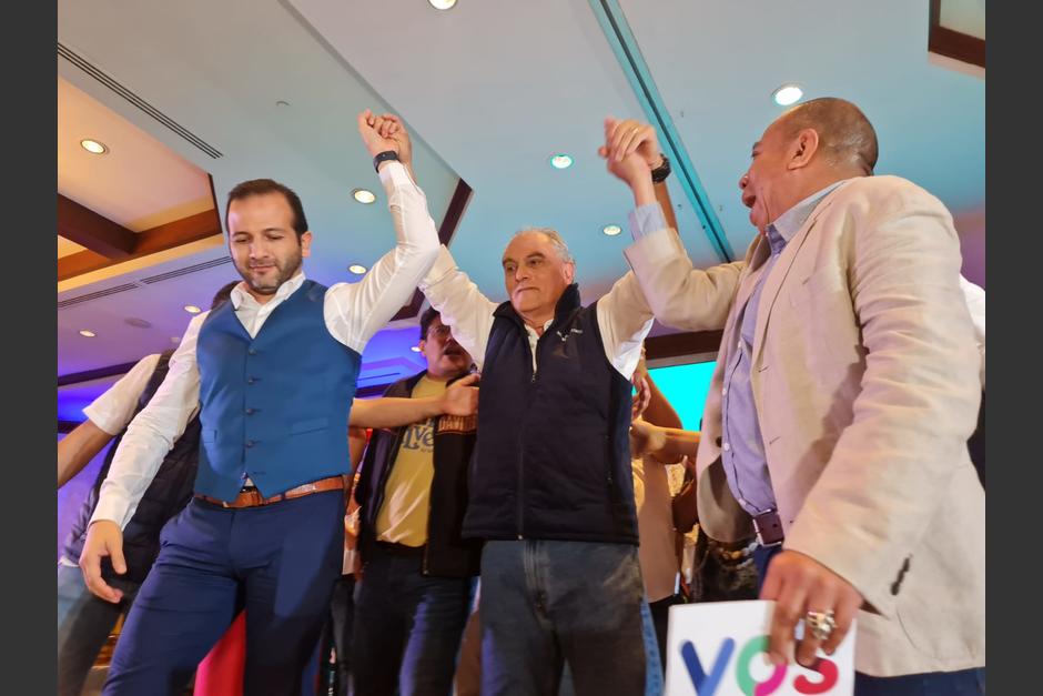 Manuel Villacorta y Jorge Mario García serán el binomio presidencial de VOS. (Foto: Cortesía)