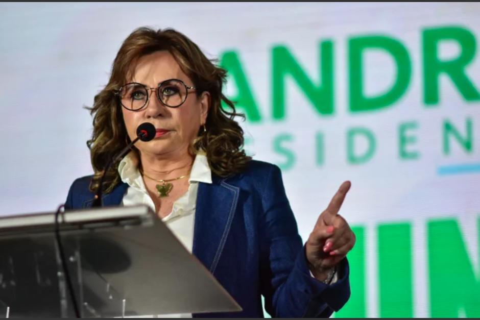 Sandra Torres, candidata a presidenta del partido político UNE. (Foto: AFP)