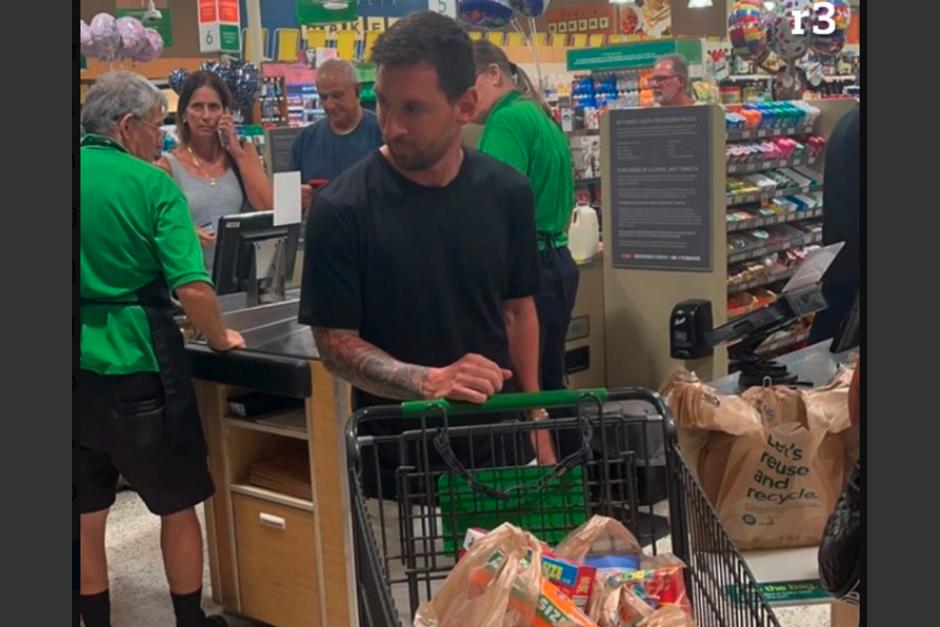 Lionel Messi en un supermercado de Miami. (Foto: Redes Sociales)