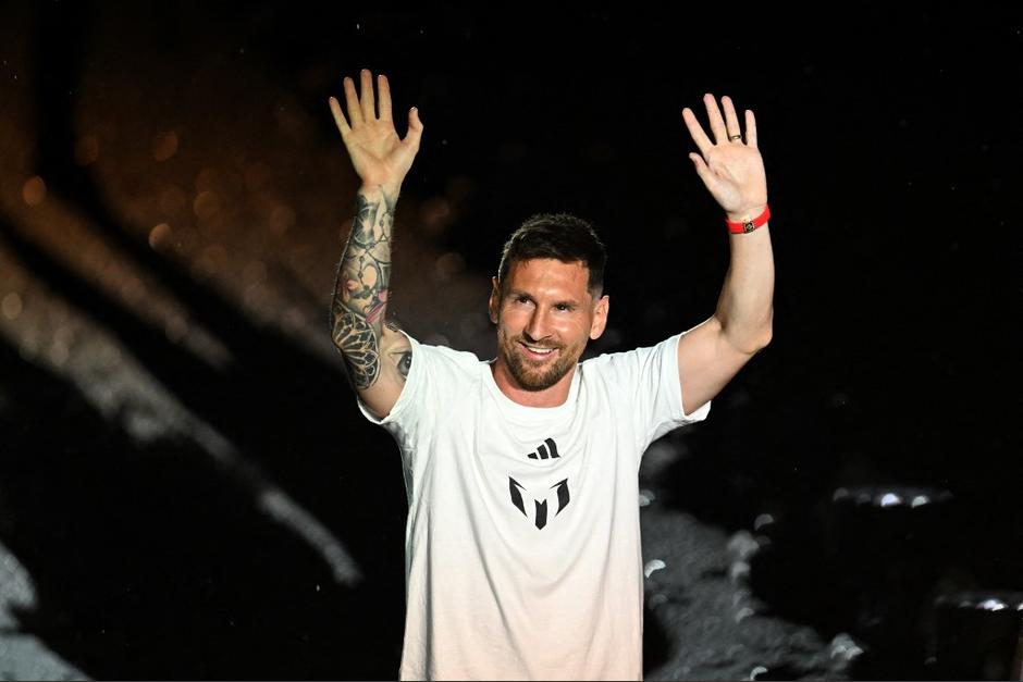 Lionel Messi en su presentación con el Inter Miami, en Florida. (Foto: AFP)