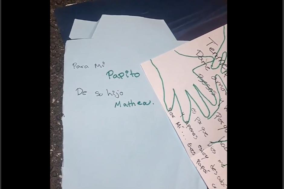 El hijo le había escrito una carta a su papá. (Foto: Captura de video)