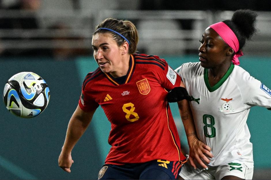 España derrotó 5-0 a la selección de Zambia en el Mundial Femenino. (Foto: AFP)