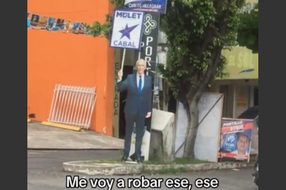 La guatemalteca se hizo viral al modificar la propaganda de Edmond Mulet. (Foto: captura de video)