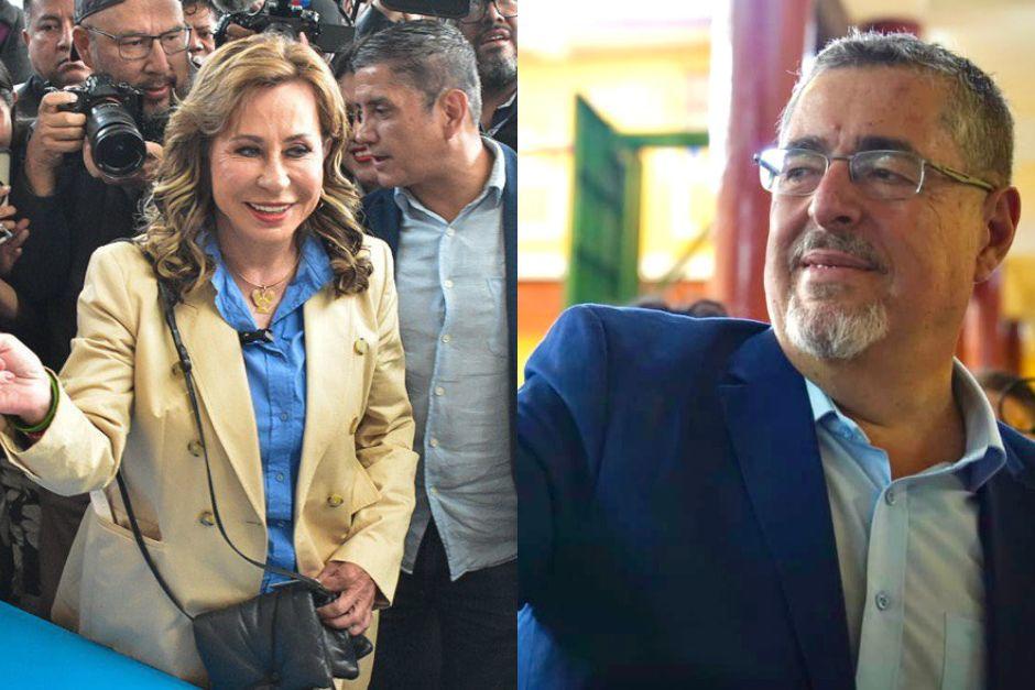 Sandra Torres y Bernardo Arévalo, candidatos de UNE y Semilla, superan los 100 mil votos cada uno. (Foto: Soy502)