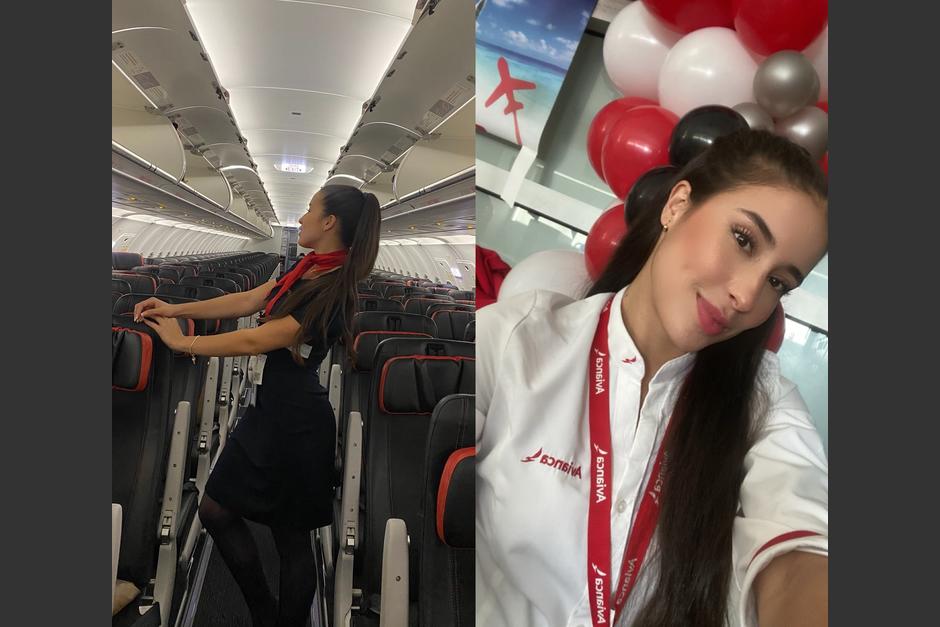 La auxiliar de vuelo se viralizó en redes sociales por su belleza. (Foto: Redes sociales)