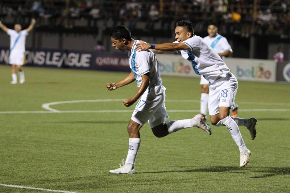 Óscar Castellanos y Óscar Santis fueron los goleadores para Guatemala. (Foto: Fedefut)