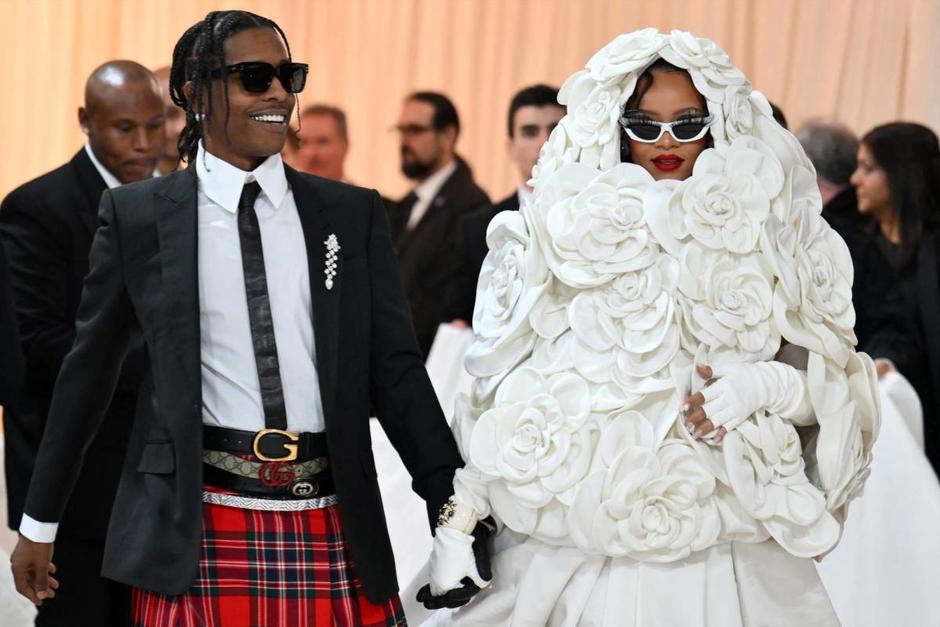 &nbsp;&nbsp;ASAP Rocky y Rihanna.&nbsp;(Foto: AFP)