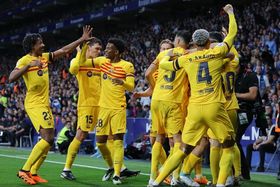 El Barcelona goleó y humilló al Espanyol en su casa y se coronó campeón de LaLiga. (Foto: AFP)