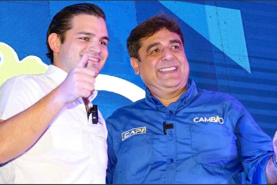 Jorge Baldizón y Carlos Pineda juntos, cuando aún estaban en la misma agrupación política, Cambio. (Foto: Archivo/Soy502)