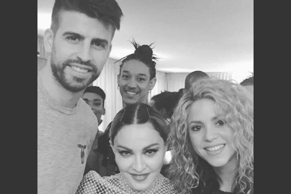Shakira, Piqué y Madonna en una fotografía del 2015. (Foto: Twitter)