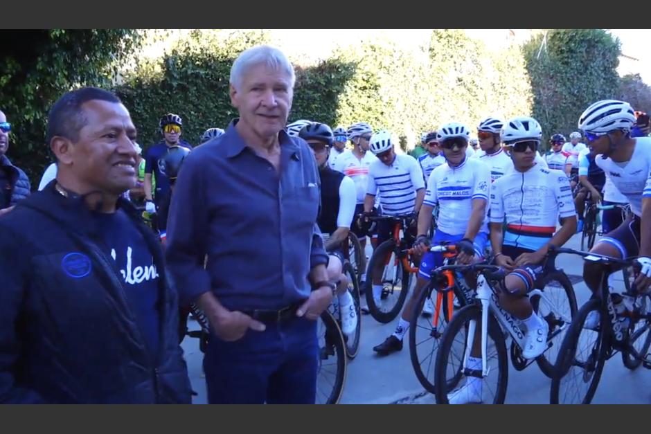 La razón por la que Harrison Ford estuvo con ciclistas guatemaltecos. (Foto: captura de video/Duro al Pedal)