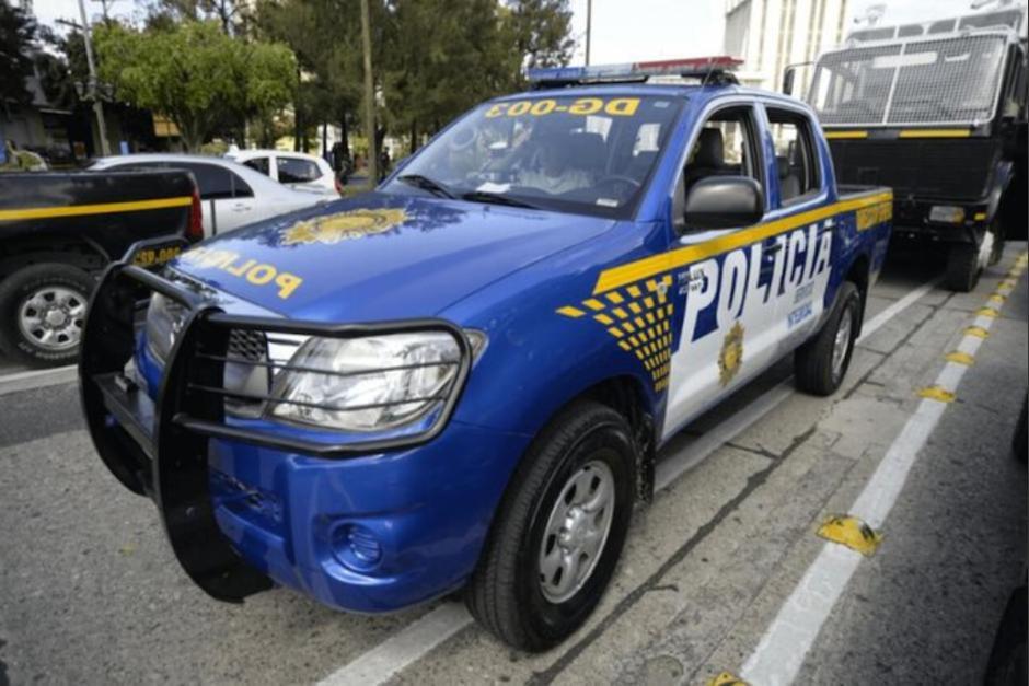 La auto patrulla de la PNC realizaba una persecución cuando protagonizó un percance vial. (Foto: archivo/Soy502)