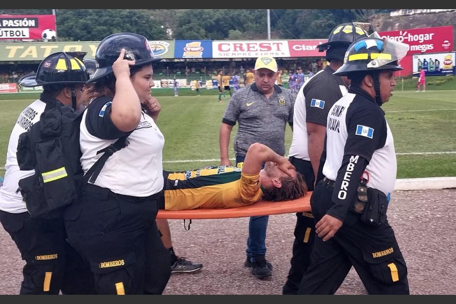 El mediocampista nacional, Andy Ruiz,&nbsp;sufrió una fractura de mandíbula en el partido contra Antigua GFC. (Foto: Guastatoya)