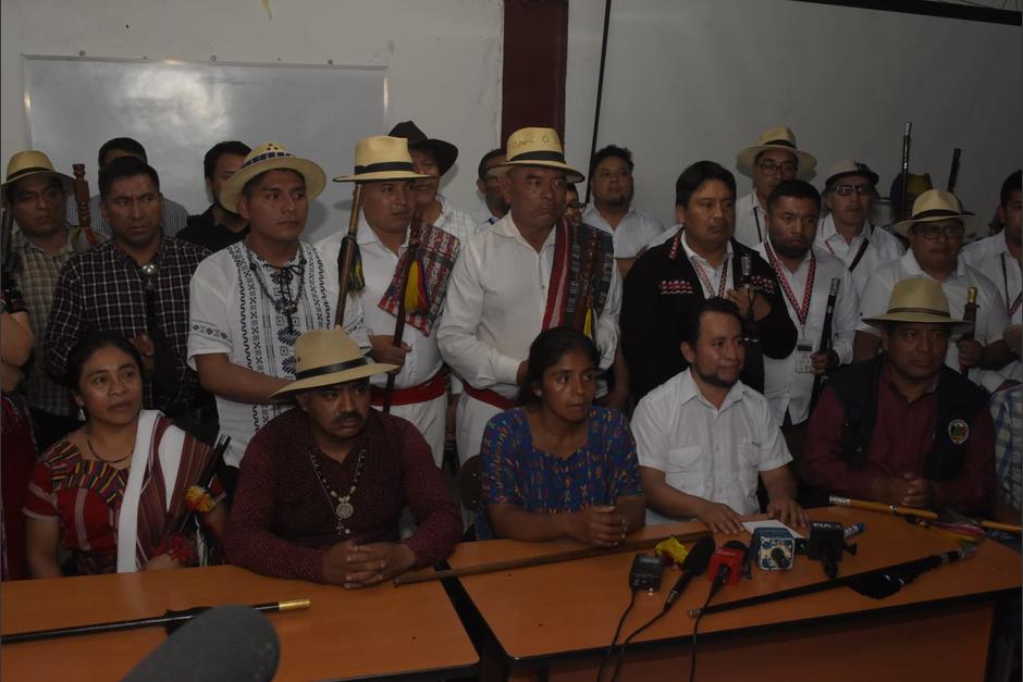 Autoridades indígenas ofrecieron una conferencia de prensa este 20 de octubre. (Foto: Cortesía)