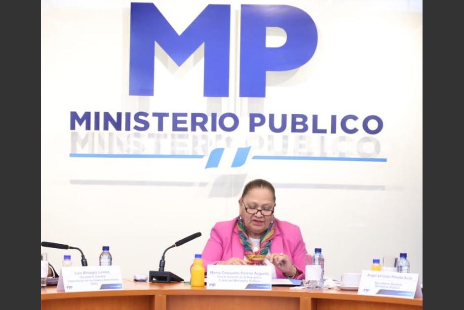 La Fiscal General y Jefa del MP, Consuelo Porras negó estar liderando un intento de golpe de Estado. (Foto: MP)
