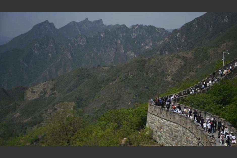Visitantes en la Gran Muralla de China.&nbsp;(Foto: AFP)