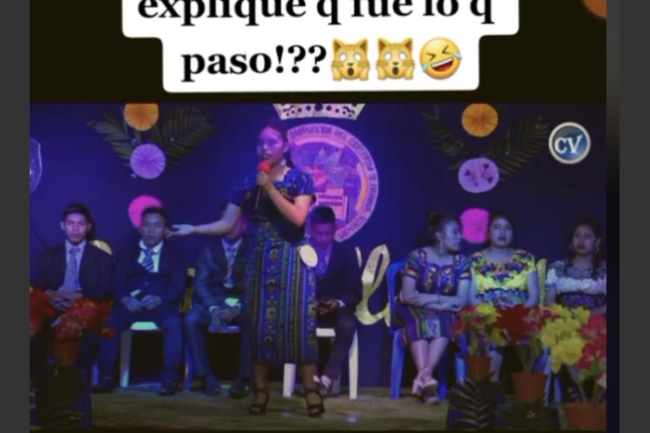 La guatemalteca se hizo viral por un peculiar discurso que dio durante un certamen. (Foto: captura de video)