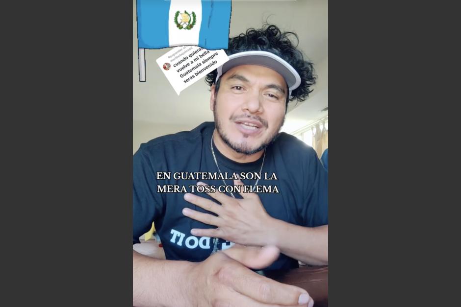 El tiktoker se salvó de ser "expulsado" de Guatemala gracias a su contenido. (Foto: captura de video)
