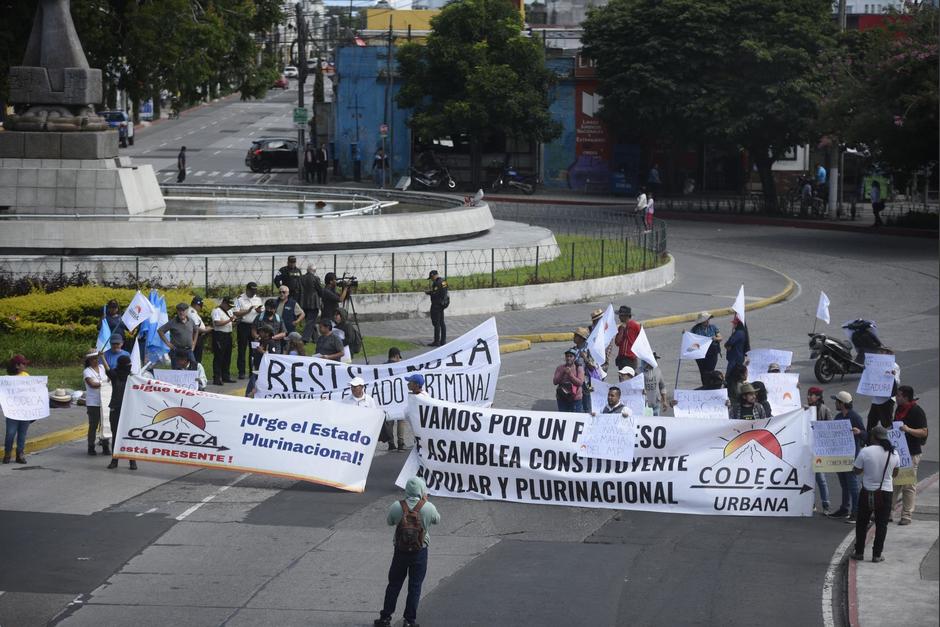 Manifestantes de Codeca liberaron los 14 puntos que estaban bloqueados desde esta mañana de martes 19 de septiembre. (Foto: Wilder López/Soy502)&nbsp;