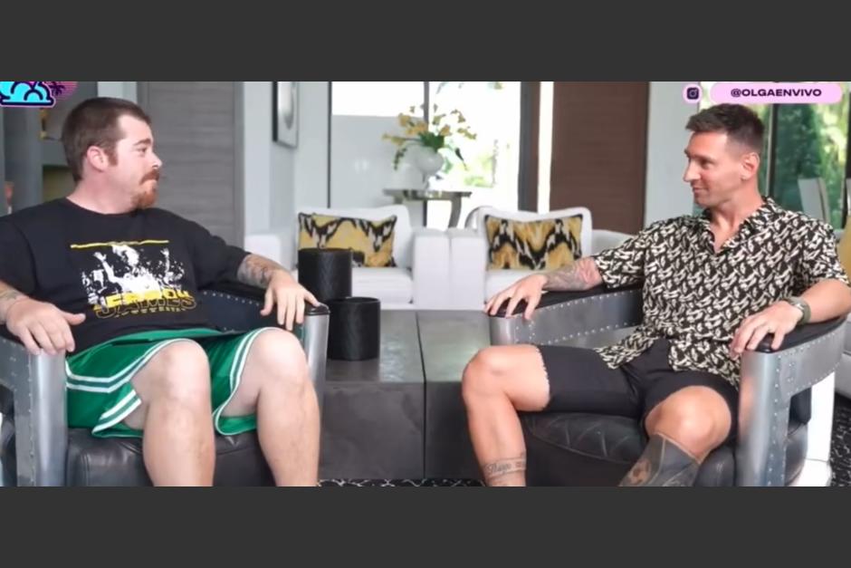 Lionel Messi en una entrevista con el productor argentino Miguel Granados. (Foto: @OlgaEnvivo)