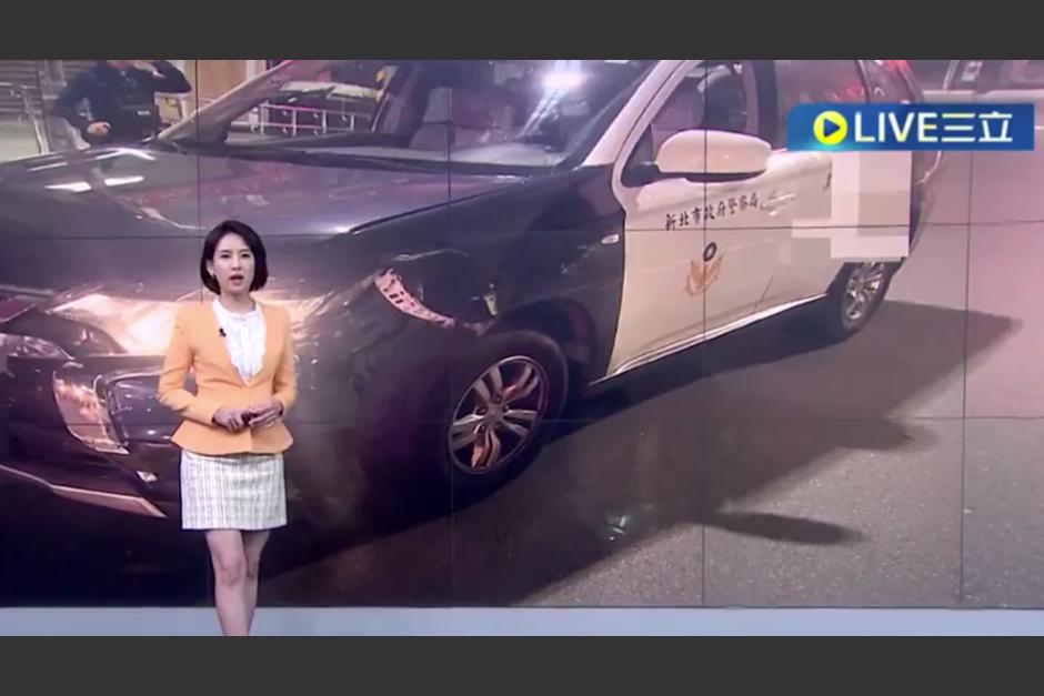 Conductora de televisión se queda a dar las noticias durante el Terremoto en Taiwán. (Foto: captura de video)