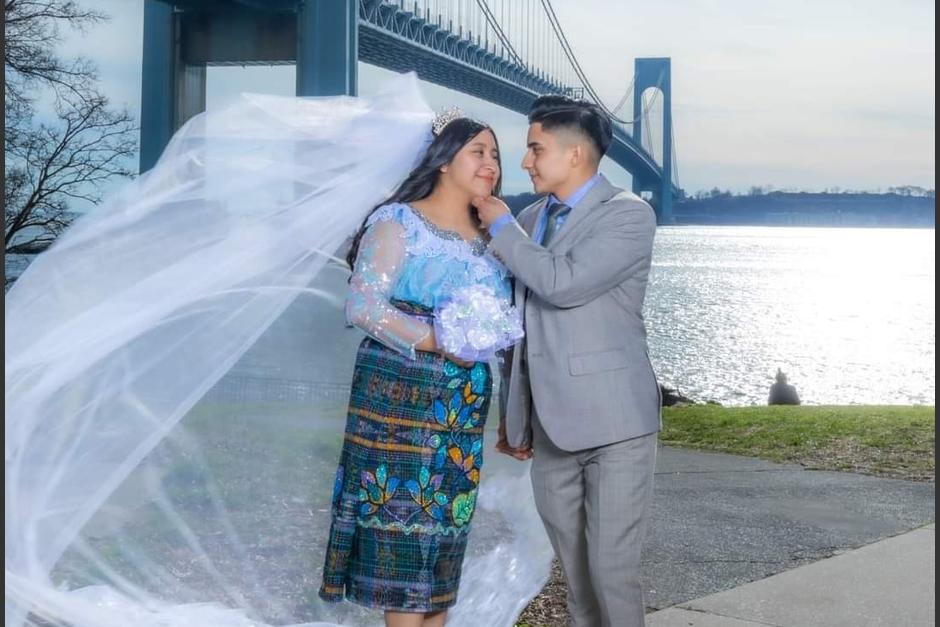 La pareja guatemalteca causó sensación en redes sociales con su sesión de fotos de boda en Estados Unidos. (Foto: redes sociales)