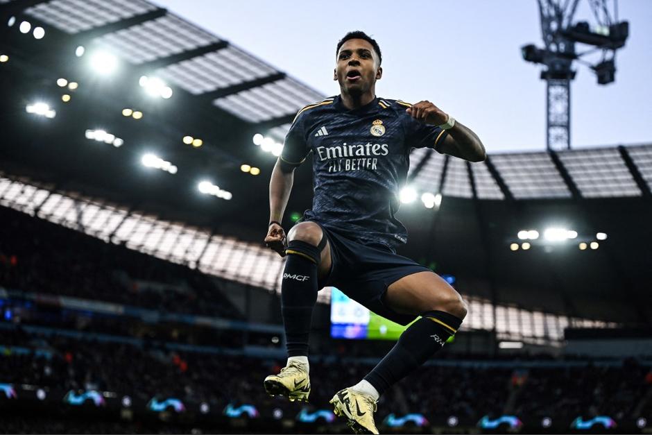 El brasileño Rodrygo fue el encargado de abrir el marcador ante el Manchester City. (Foto: AFP)