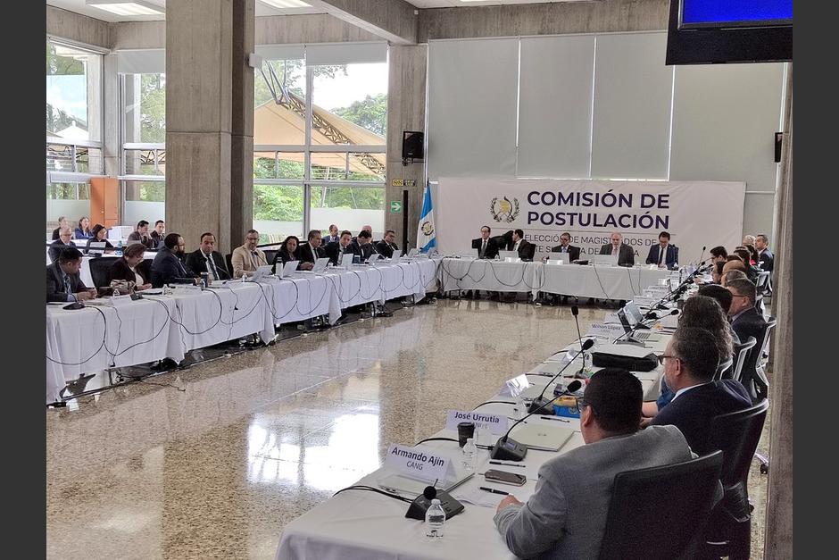 La Comisión de Postulación continuó este jueves con la sesión permanente. La falta de acuerdos continúa. (Foto: Guatemala Visible)&nbsp;