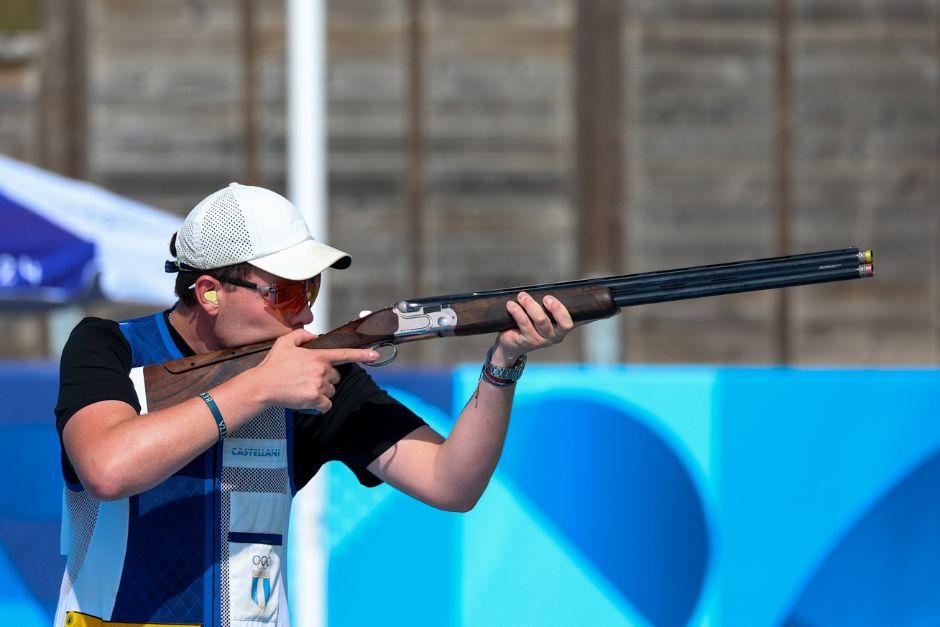 El guatemalteco Sebastián Bermúdez tuvo un gran desempeño en la jornada de tiro con arma de caza en los Juegos Olímpicos de París 2024. (Foto: Comité Olímpico Guatemalteco)