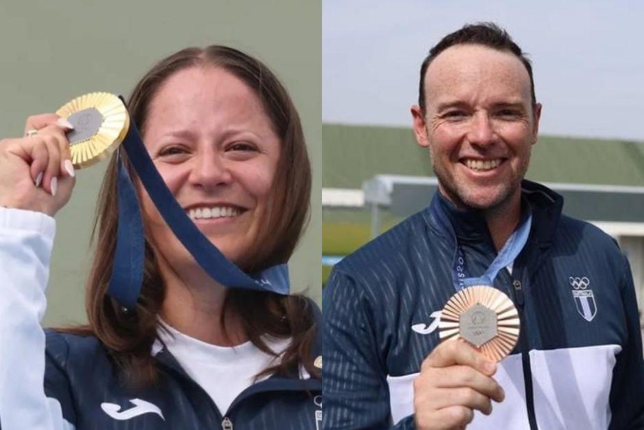 Adriana Ruano y Jean Pierre Brol obtuvieron medalla de oro y bronce en los Juegos Olímpicos 2024. (Foto: Soy502)