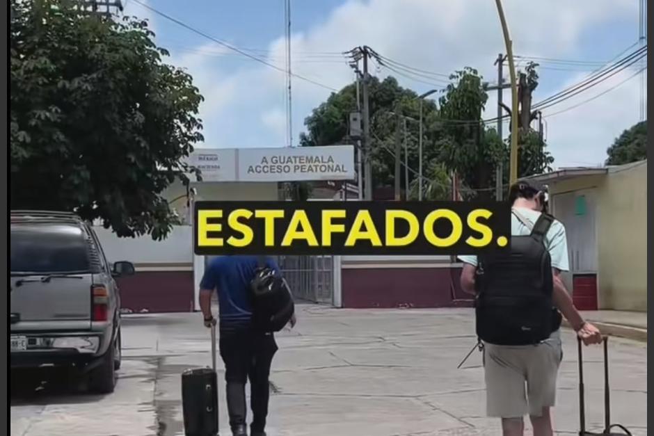 La pareja viajera compartió el incidente que vivieron cuando llegaron a Guatemala. (Foto: captura de video)