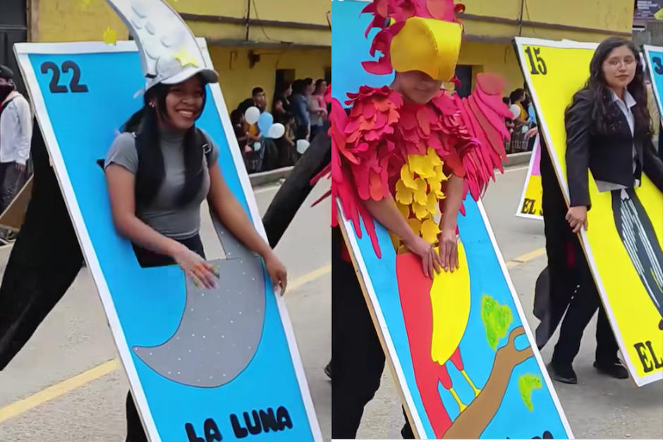 Estos personajes se robaron el desfile. Foto: Noticias Carchá)