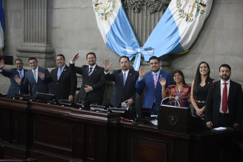 Así quedó integrada la nueva junta directiva del Congreso. (Foto: Wilder López/Soy502)