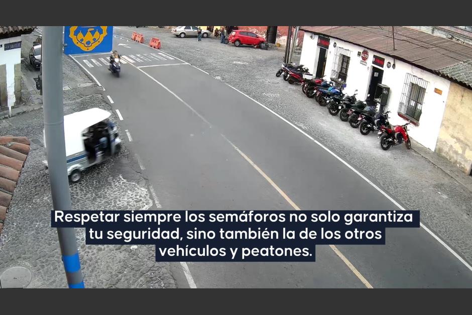 El video fue compartido para concientizar la importancia de respetar las señales de tránsito. (Foto: Captura de pantalla)&nbsp;