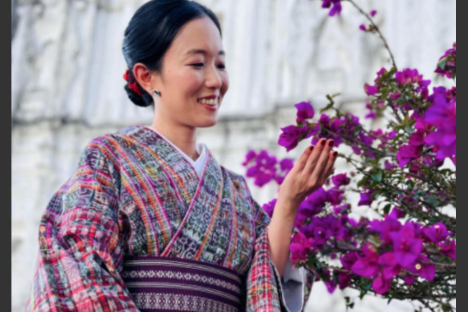 El kimono hecho a partir de textil guatemalteco rinde homenaje a dos culturas milenarias. (Foto: Soy Ryoko)