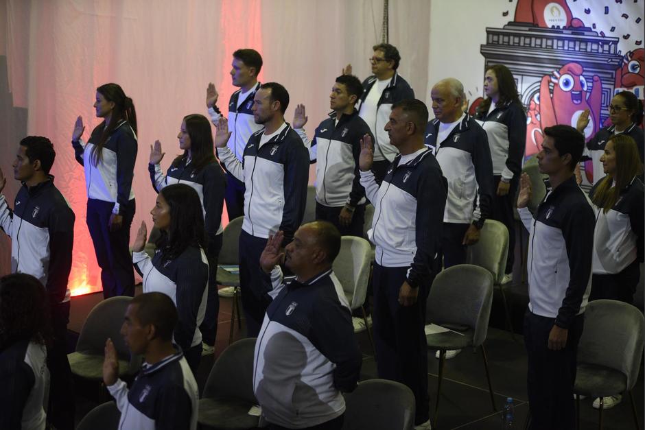 Ceremonia de juramentación de los atletas guatemaltecos que van a París 2024. (Foto: Wilder López)