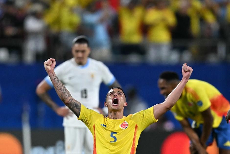 Colombia celebra su paso a la final frente a Argentina. (Foto: AFP)