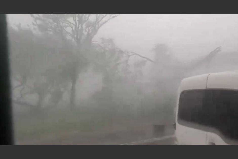 Fuertes lluvias afectaron varios sectores de Escuintla. (Foto: captura de video)