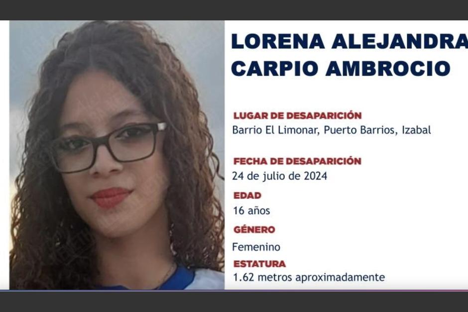 La familia de la estudiante Lorena Alejandra Carpio ha pedido ayuda para ubicarla sana y salva. (Foto: Alba-Keneth)&nbsp;