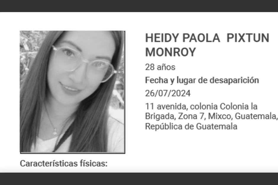 Confirman la causa de muerte de Heidy Paola, la mujer que desapareció en Mixco y fue ubicada muerta en la vía pública de la zona 9. (Foto: Isabel-Claudina)&nbsp;