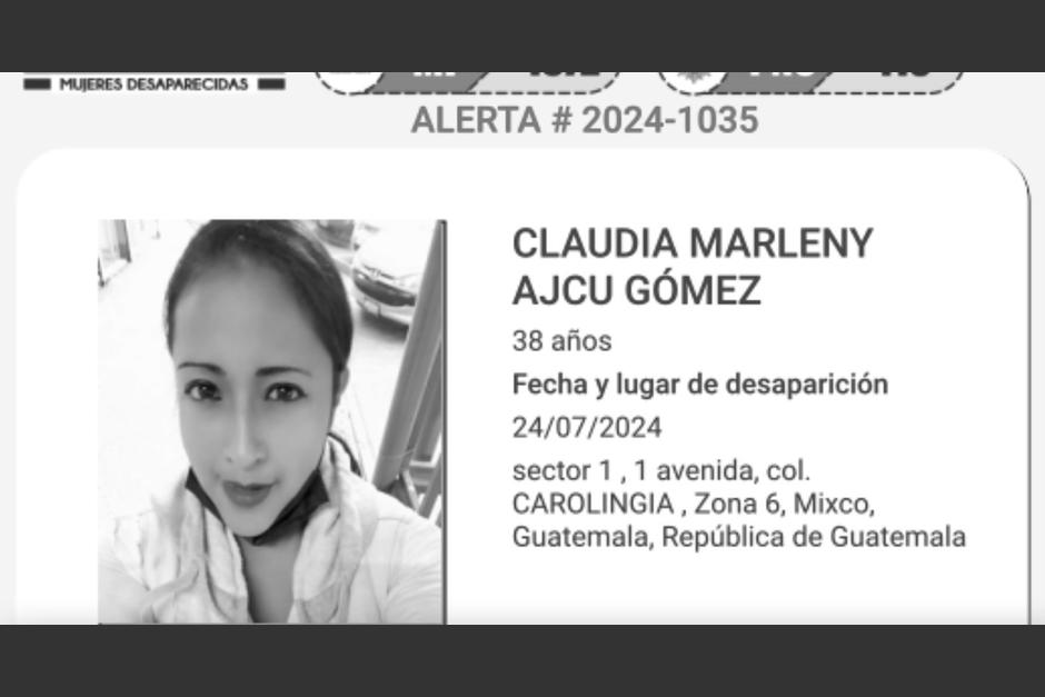 Claudia Marleny fue secuestrada en Mixco, y los sospechosos confesaron haberla asesinado y desmembrado. (Foto: Isabel-Claudina)&nbsp;