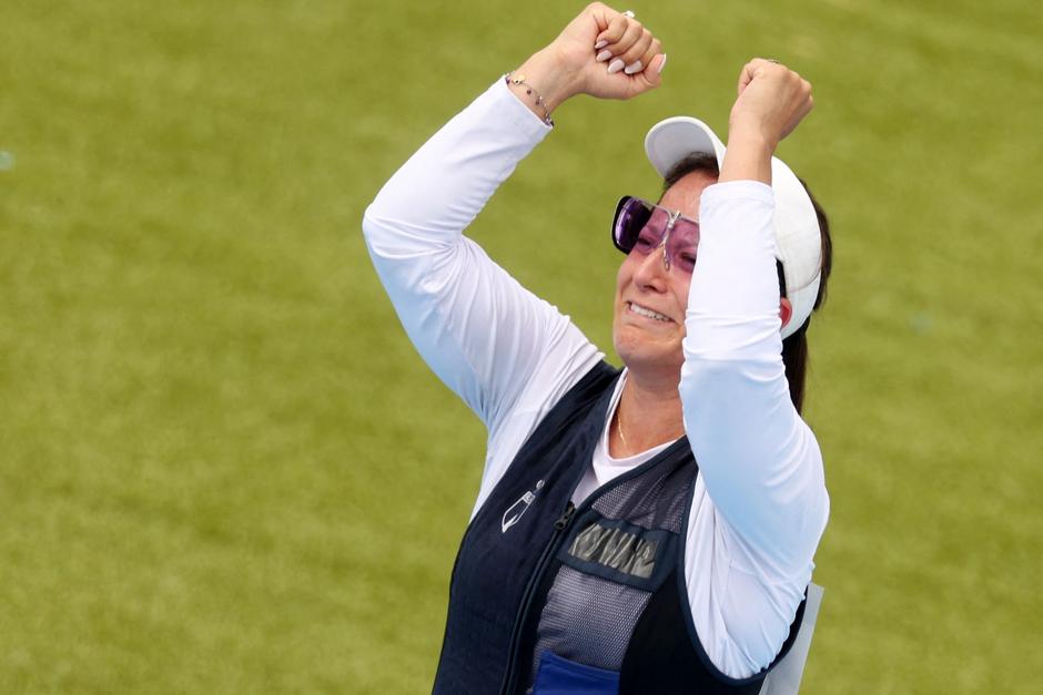 Adriana Ruano consiguió la primera medalla de oro para Guatemala en los Juegos Olímpicos de París. (Foto: AFP)