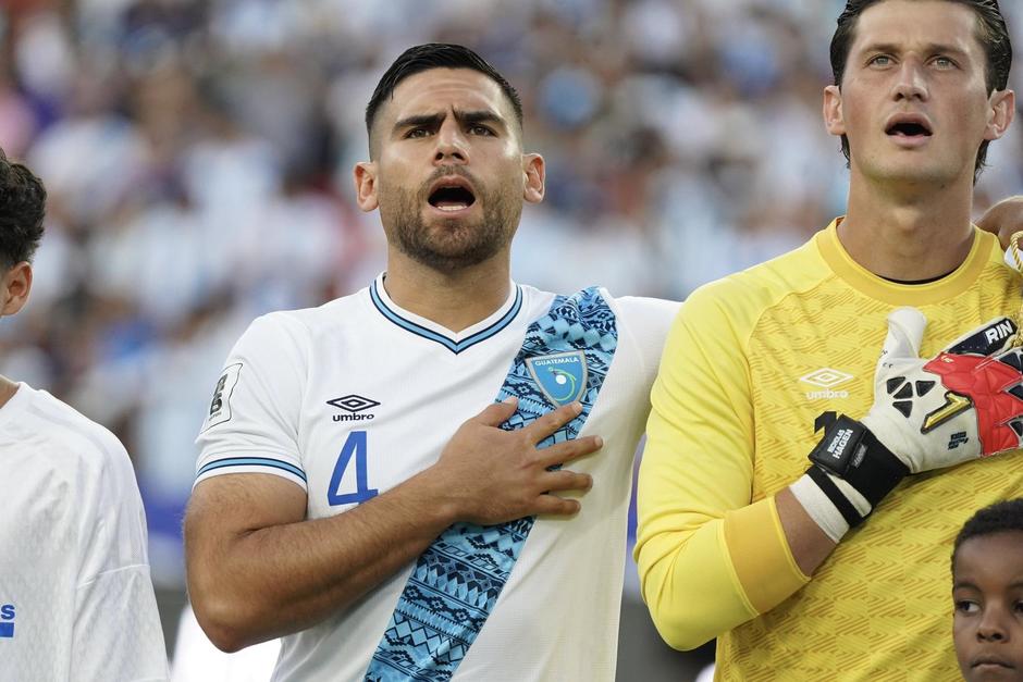 José Pinto portó el gafete de capitán de Guatemala en el amistoso contra Argentina. (Foto: Fedefut)