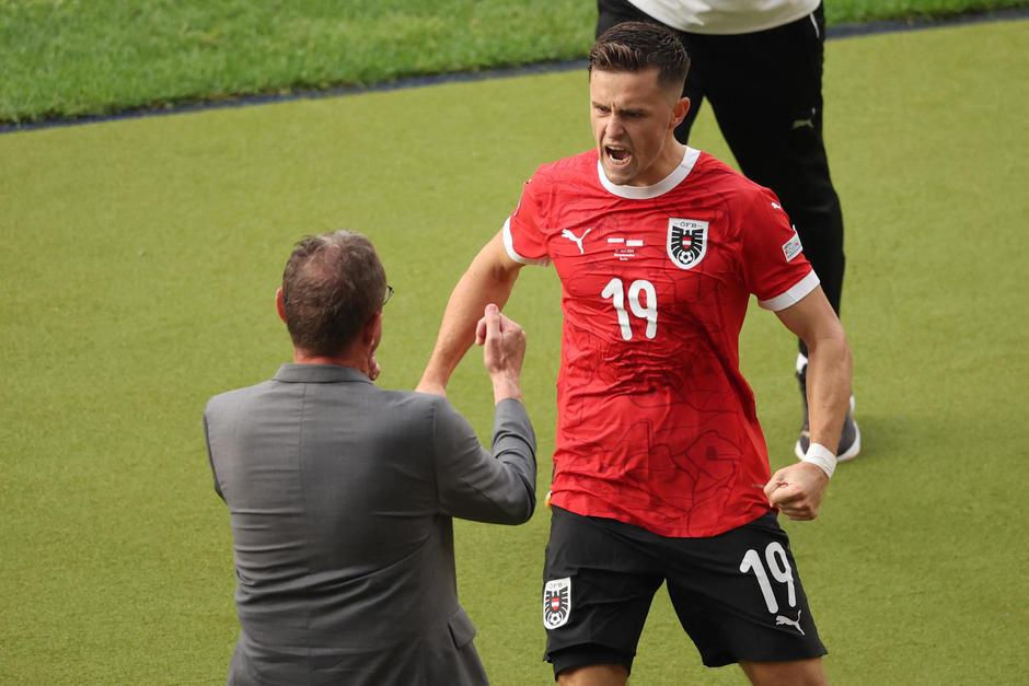 Austria derrotó 3-1 a Polonia y consigue su primera victoria en la Eurocopa 2024. (Foto: AFP)